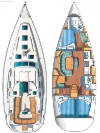 Sailboat Beneteau oceanis 393 Boat design plan