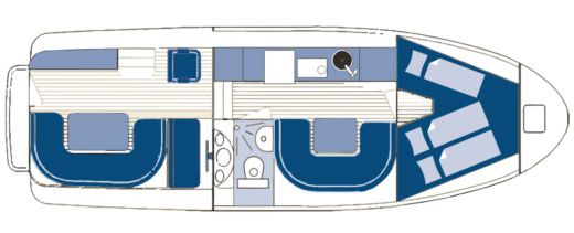 Motor Yacht  Passion 880 OC Boot Grundriss