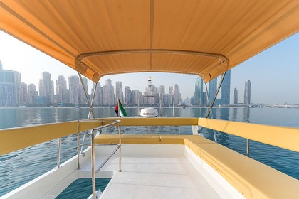 Explore Dubai on New Luxury 50ft Yacht best offer in Dubai Marina for up to 12 guest