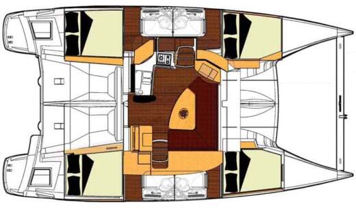 Catamaran Fountaine Pajot Lipari 41 boat plan
