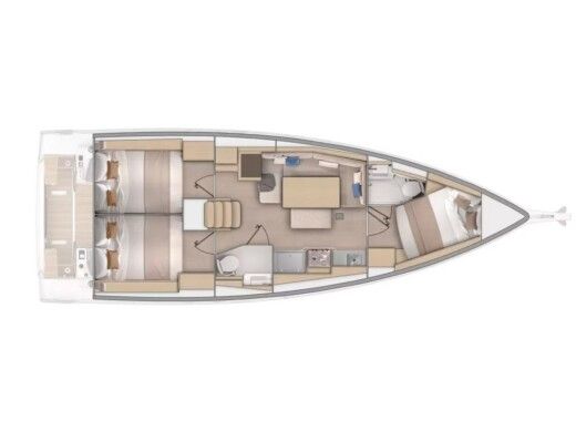 Sailboat  Oceanis 37 Plan du bateau