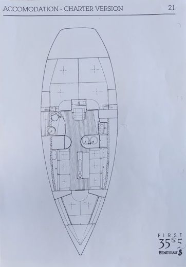 Sailboat BENETEAU FIRST 35S5 boat plan