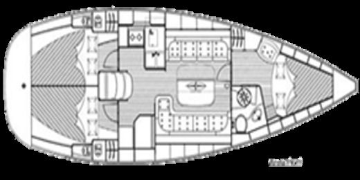 Sailboat Bavaria Bavaria 37 Cruiser Planimetria della barca
