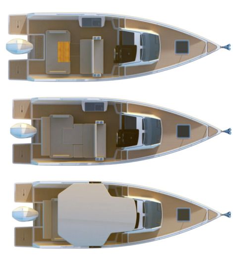 Motorboat Nuva Yachts M8 Cabin Σχέδιο κάτοψης σκάφους