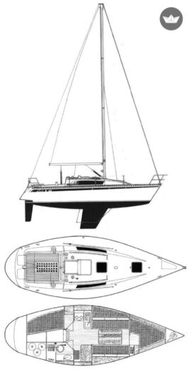 Sailboat Beneteau First 32 Plano del barco