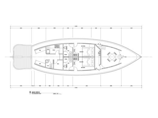 Gulet  Dhoni 6 pax Boat design plan