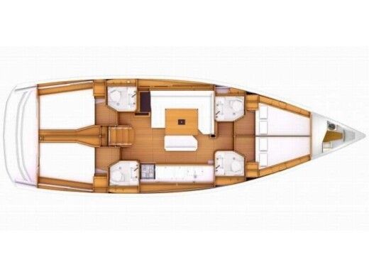 Sailboat JEANNEAU Sun Odyssey 519 Boat layout