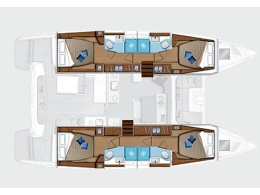 Catamaran Lagoon Lagoon 46 Boot Grundriss