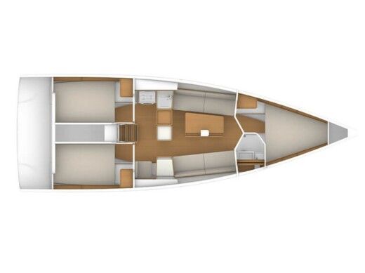 Sailboat  First 36 Boat layout