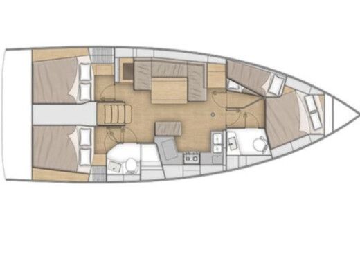 Sailboat Beneteau Oceanis 40.1 boat plan