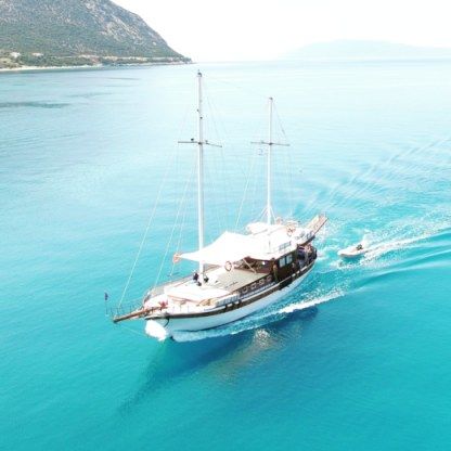 Charter Sailboat Traditional Wooden Motorsailer Gulet Kefalonia