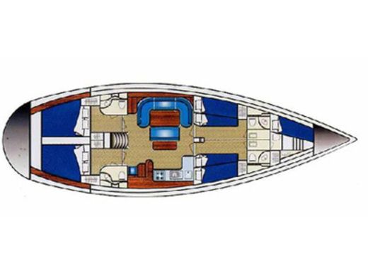 Sailboat Ocean Star 51.2 Plano del barco