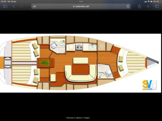 Sailboat Dufour 385 Grand Large Boat layout