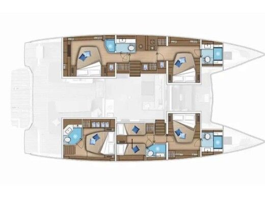Catamaran  Lagoon 55 Boot Grundriss