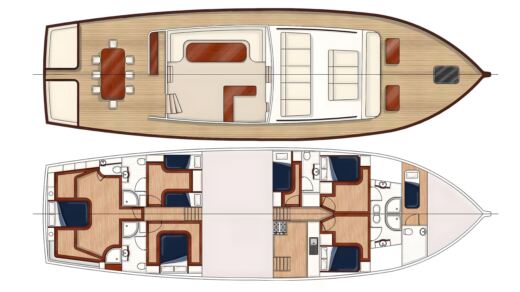 Gulet Custom Built Gulet Boot Grundriss