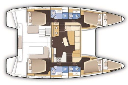 Catamaran Lagoon Lagoon 42 Boat layout