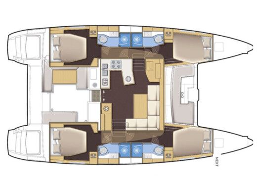 Catamaran LAGOON 450 F BRIGHT MOON Boat design plan