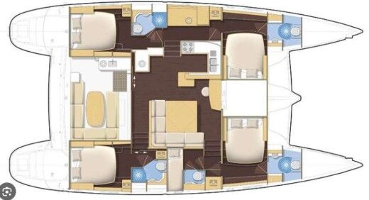 Catamaran Lagoon Lagoon 500 Plan du bateau
