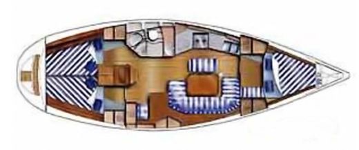 Sailboat Dufour 38 Classic Boat layout