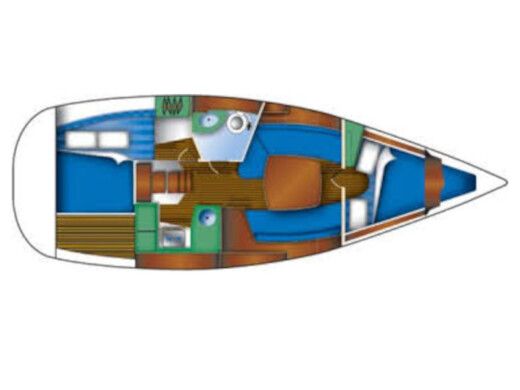 Sailboat JEANNEAU SUN ODYSSEY 32 Boat layout