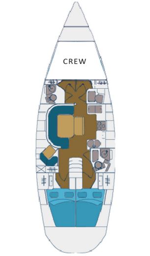 Sailboat Elan 45 Boat layout