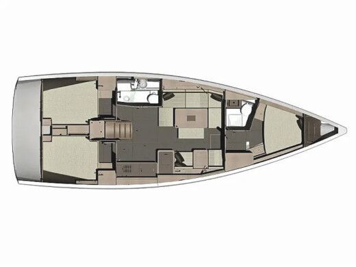 Sailboat  Dufour 410 Grand Large Boat layout