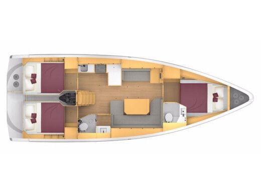 Sailboat Bavaria C 42 boat plan