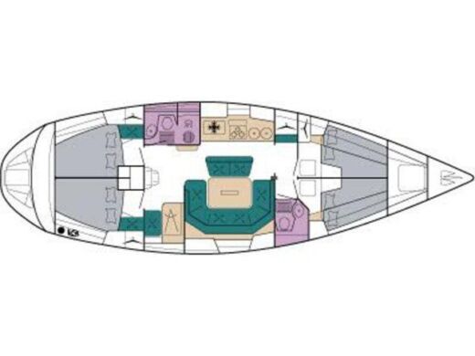 Sailboat BAVARIA 46 Boat layout