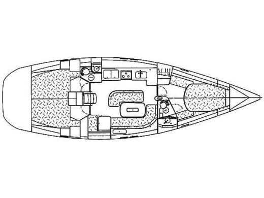 Sailboat Beneteau Oceanis 440 Boat layout