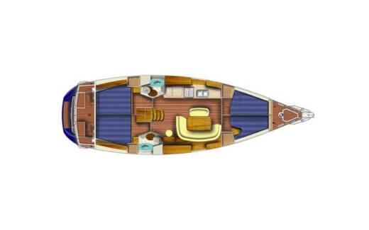 Sailboat JEANNEAU SUN ODYSSEY 45 Plattegrond van de boot