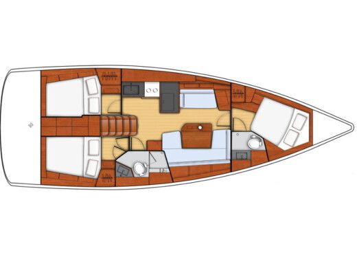 Sailboat BENETEAU OCEANIS 41.1 Plano del barco