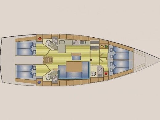 Sailboat Bavaria Cruiser 46 Planimetria della barca