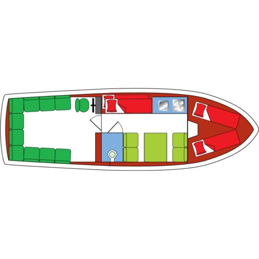 Houseboat Palan Sport 1100 OK Boat layout