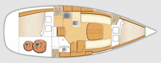 Sailboat BENETEAU FIRST 31.7 Boat layout