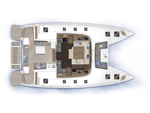 Catamaran  Lagoon 51 Boat layout