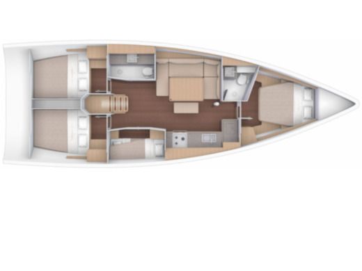 Sailboat Dufour Dufour 430 Grand Large Boat layout