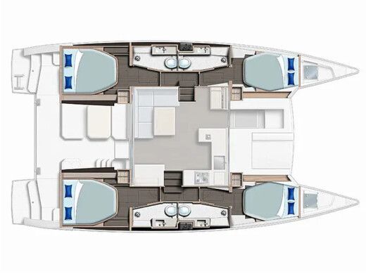 Catamaran  Sunsail 424/4/4 Plan du bateau