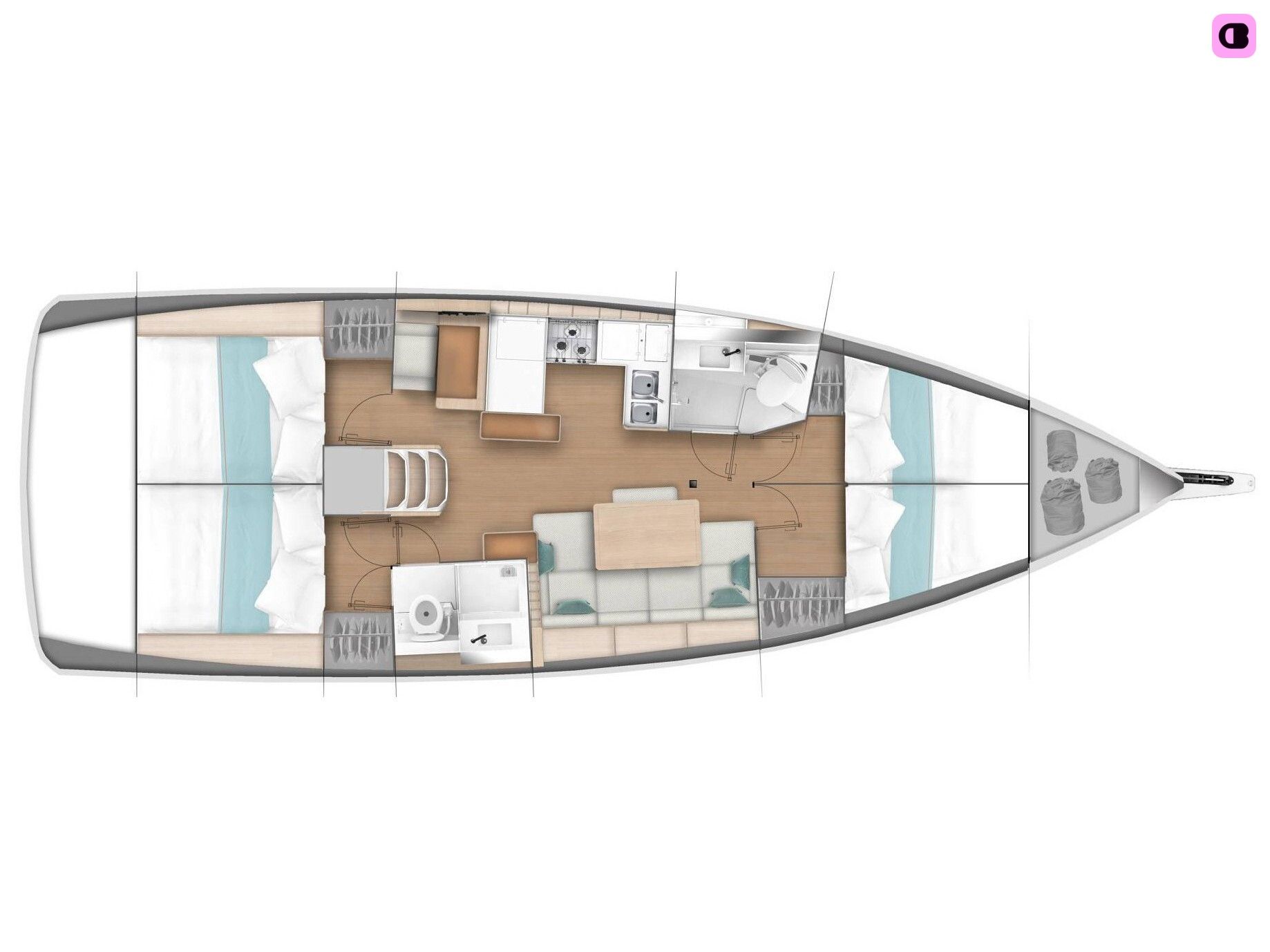 Voilier Sun Odyssey 440 13m