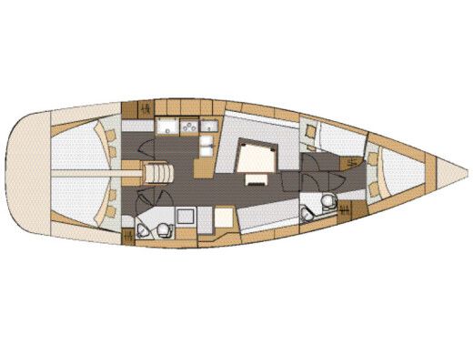 Sailboat Elan Elan 45 Impression Plano del barco