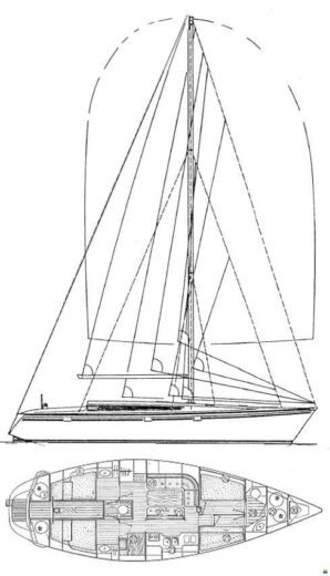 Sailboat Jeanneau Sun Kiss 45 boat plan
