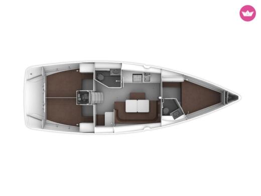 Sailboat Bavaria 41 Boat layout