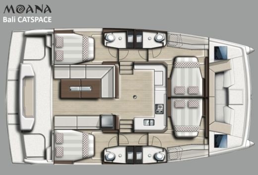 Catamaran Bali - Catana CATSPACE Planimetria della barca