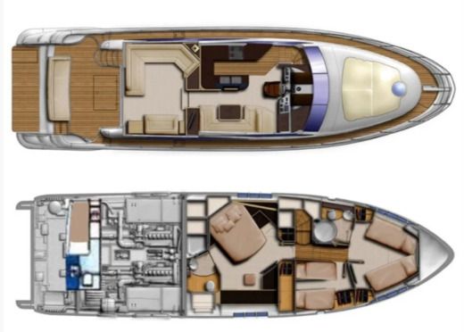 Motorboat Azimut 58´ Azimut boat plan