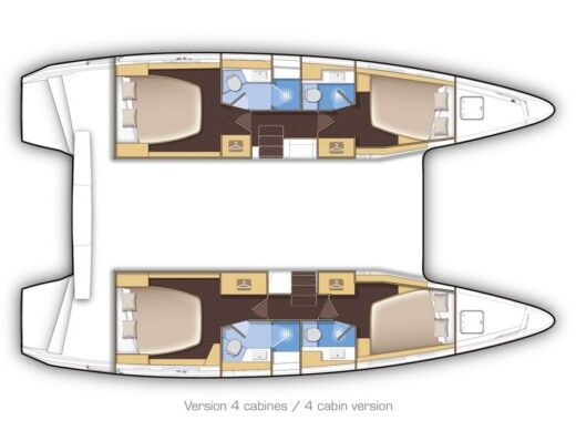 Catamaran  Lagoon 42 Boat design plan