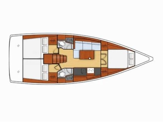 Sailboat  Oceanis 38.1 boat plan