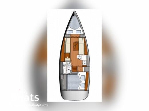 Sailboat Jeanneau sun odyssey 33i Boat layout