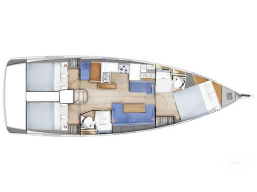 Sailboat  SUN ODYSSEY 410 PERF - CAP NEAU Plan du bateau