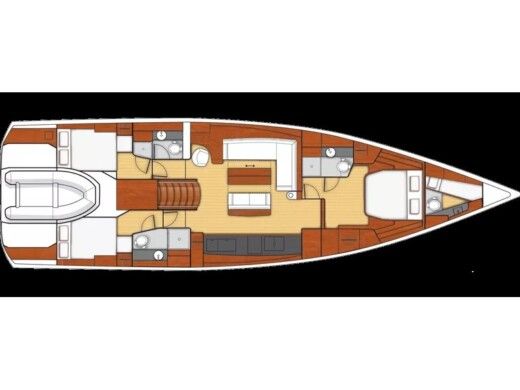 Sailboat  Oceanis 62 Plano del barco