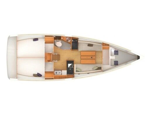 Sailboat Jeanneau Sun Odyssey 349 Boat design plan