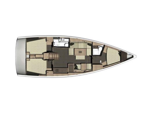 Sailboat DUFOUR 412 Grand Large Boot Grundriss